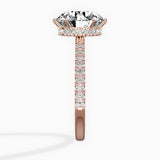 Rose Hidden Halo Engagement Ring