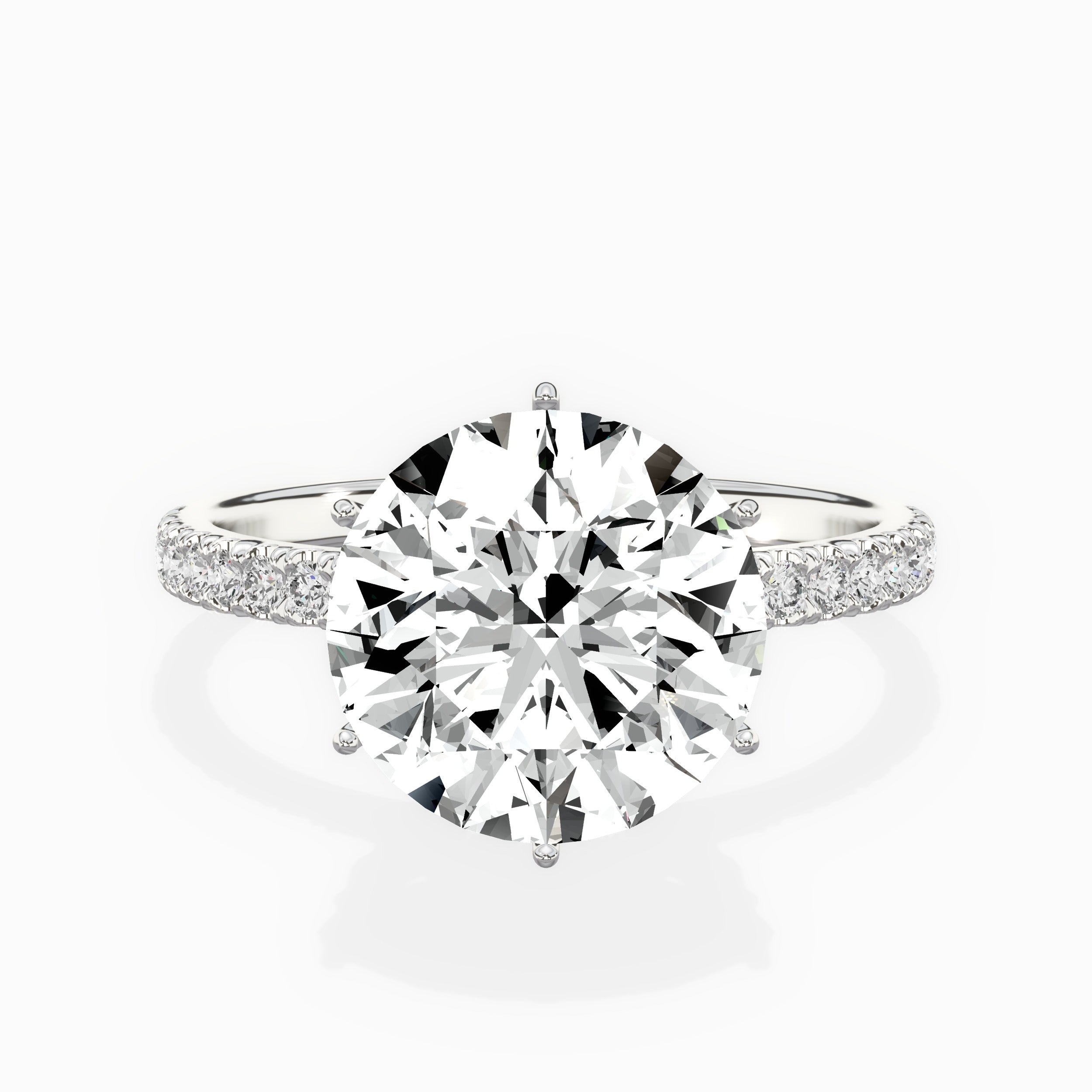 Rose Hidden Halo Engagement Ring