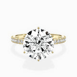 Rose Hidden Halo Engagement Ring
