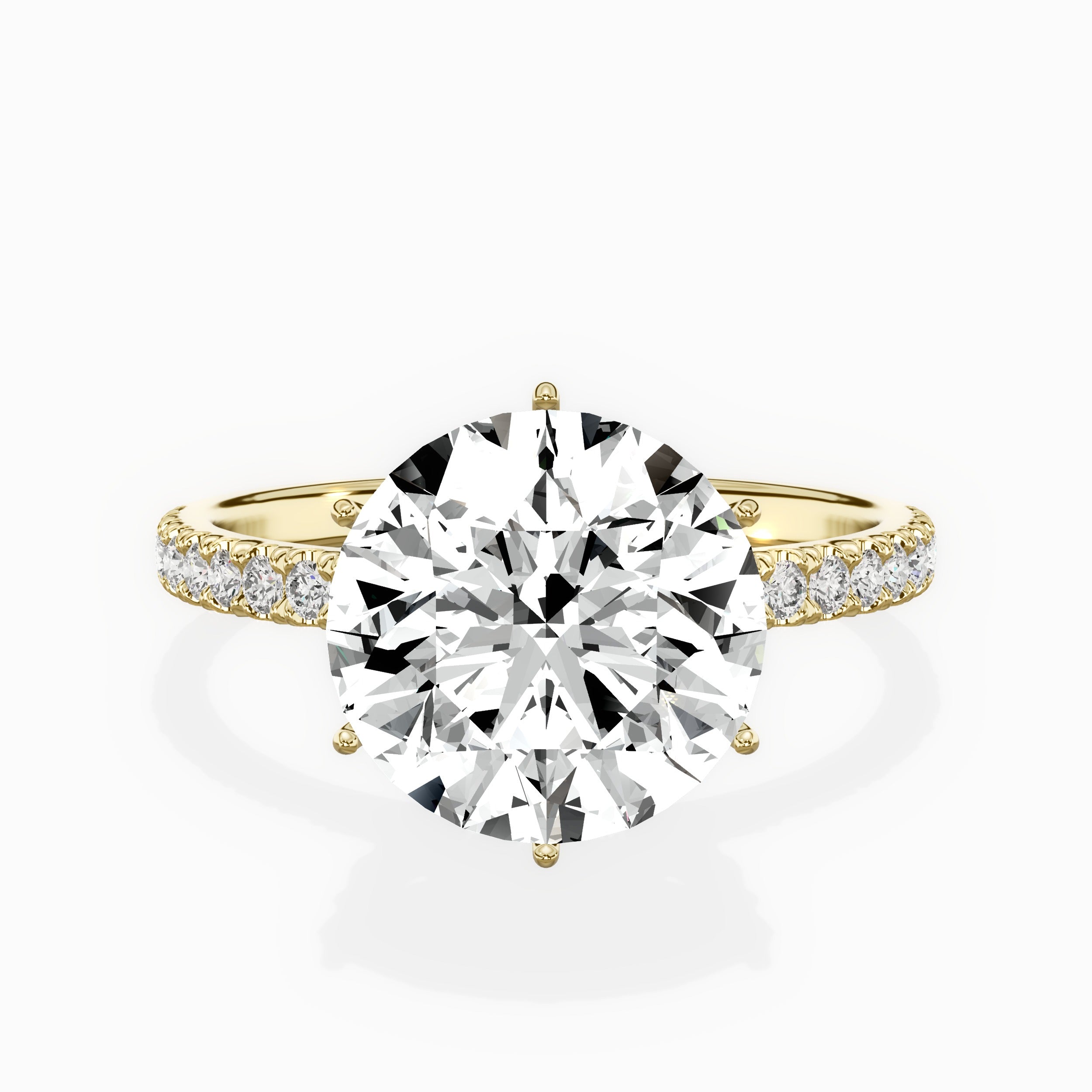 Rose Hidden Halo Engagement Ring