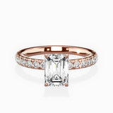 Martini Hidden Halo Engagement Ring