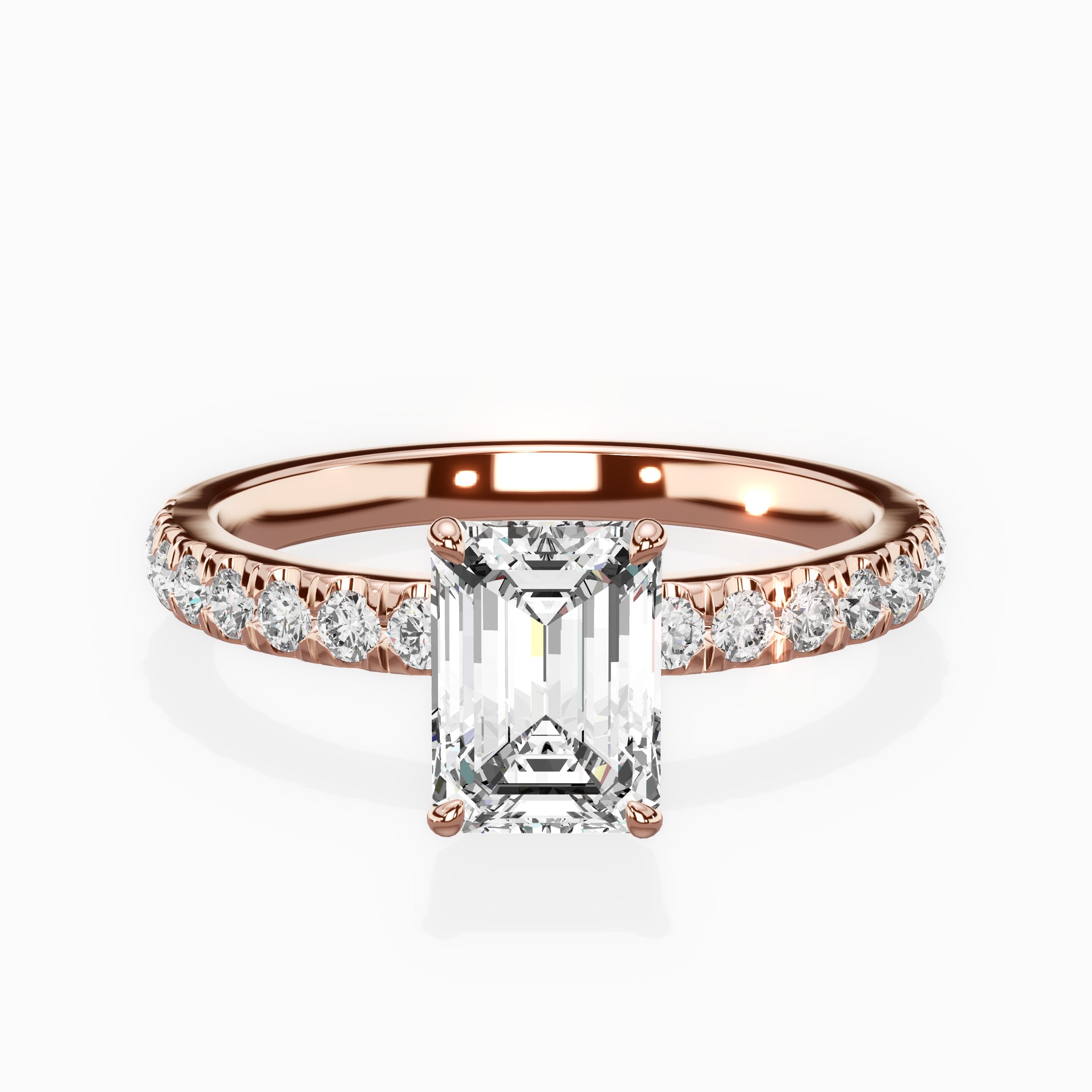 Martini Hidden Halo Engagement Ring