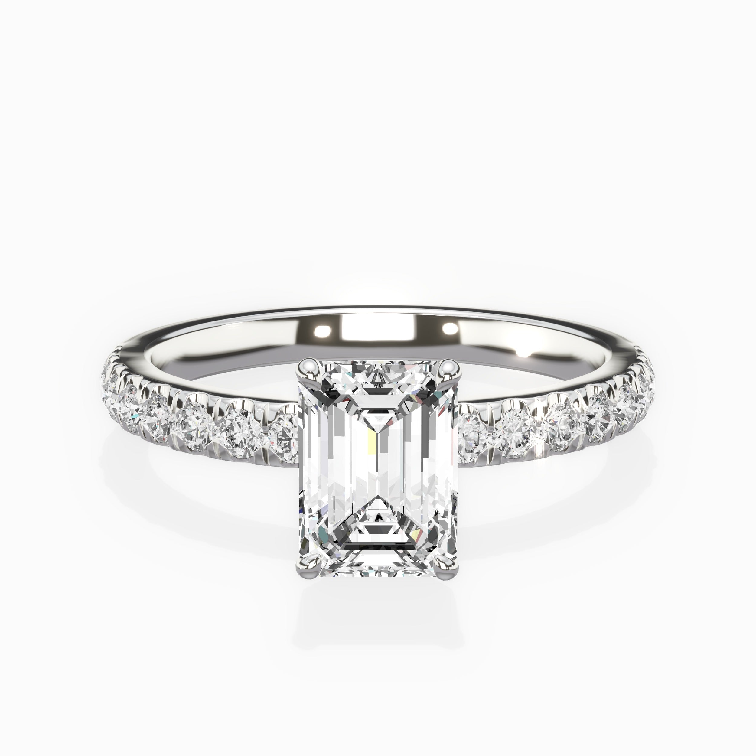 Martini Hidden Halo Engagement Ring