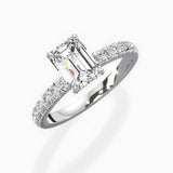 Martini Hidden Halo Engagement Ring