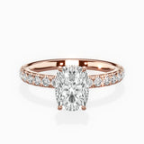 Martini Hidden Halo Engagement Ring