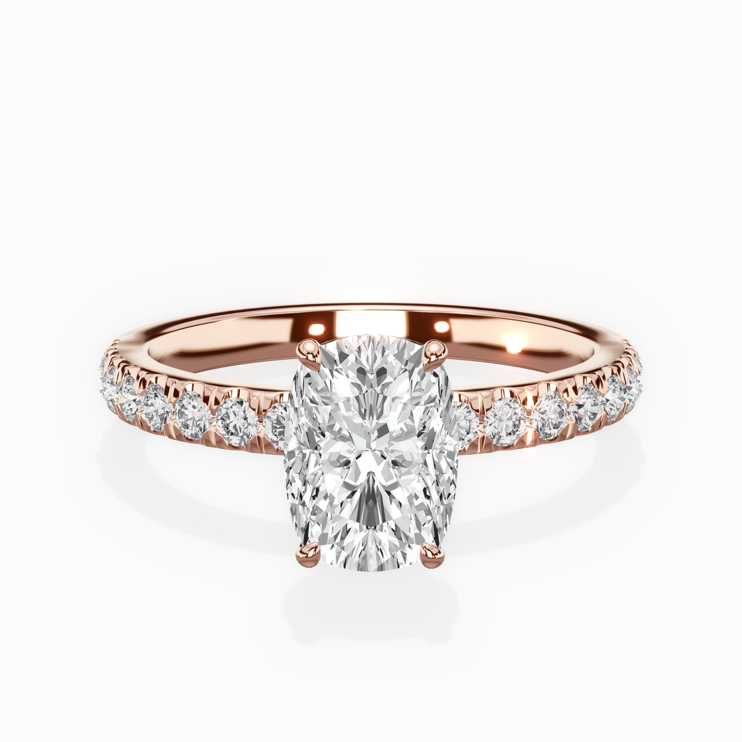 Martini Hidden Halo Engagement Ring