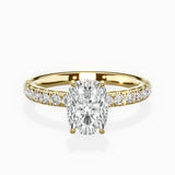 Martini Hidden Halo Engagement Ring