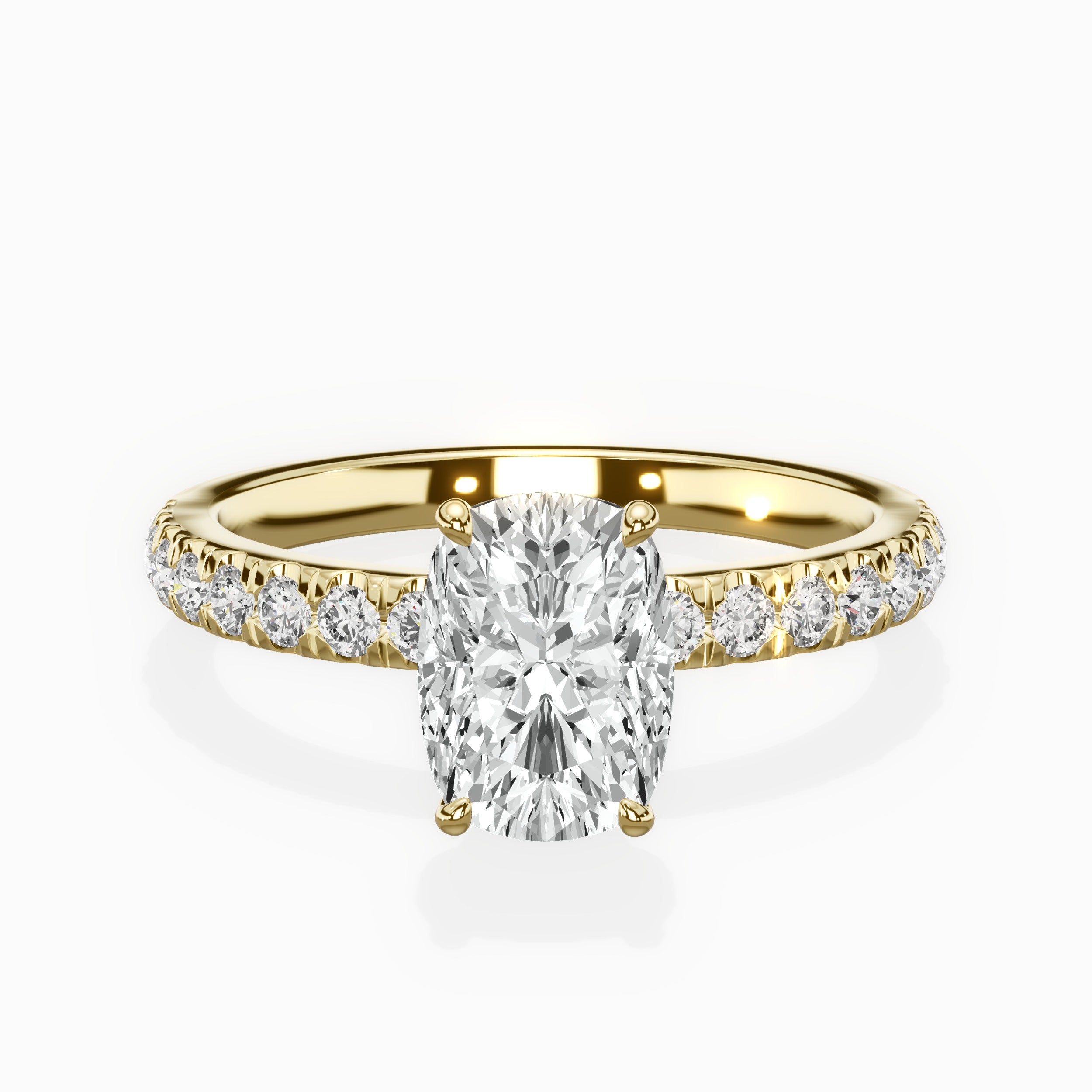 Martini Hidden Halo Engagement Ring