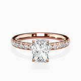 Martini Hidden Halo Engagement Ring