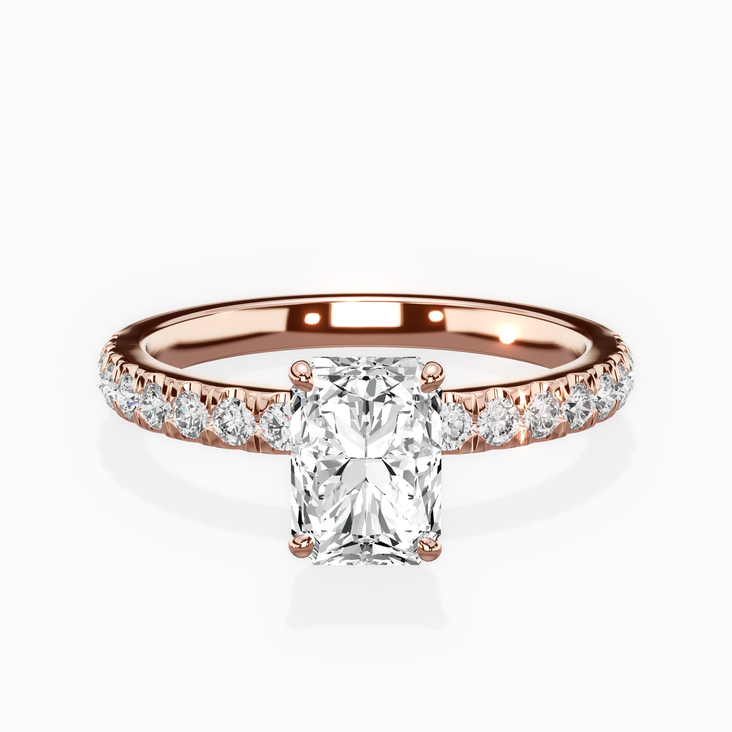 Martini Hidden Halo Engagement Ring