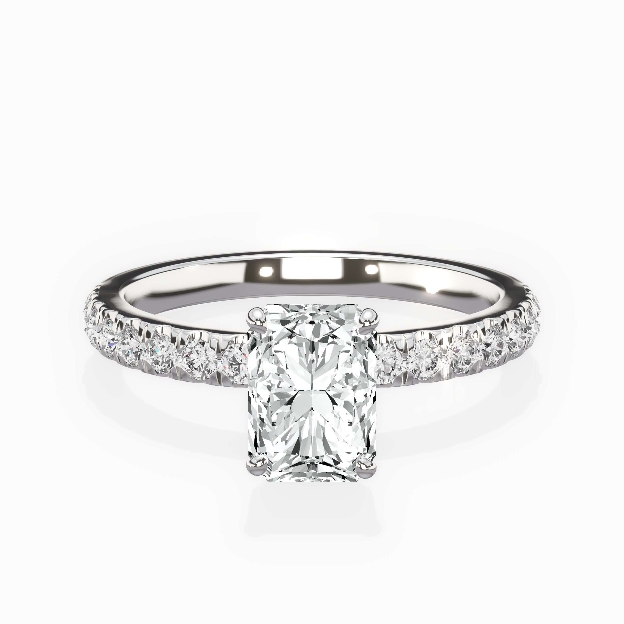 Martini Hidden Halo Engagement Ring