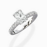 Martini Hidden Halo Engagement Ring