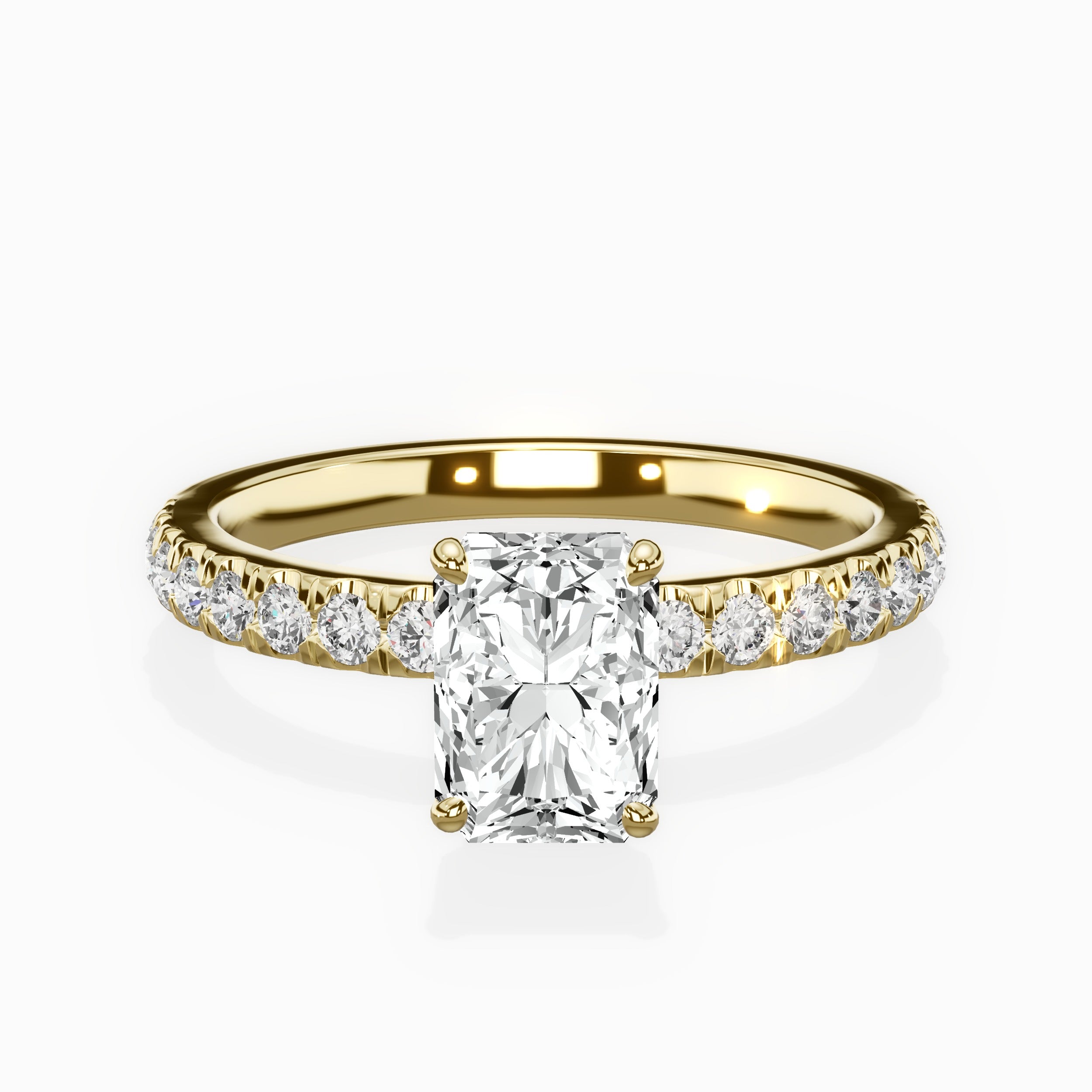 Martini Hidden Halo Engagement Ring