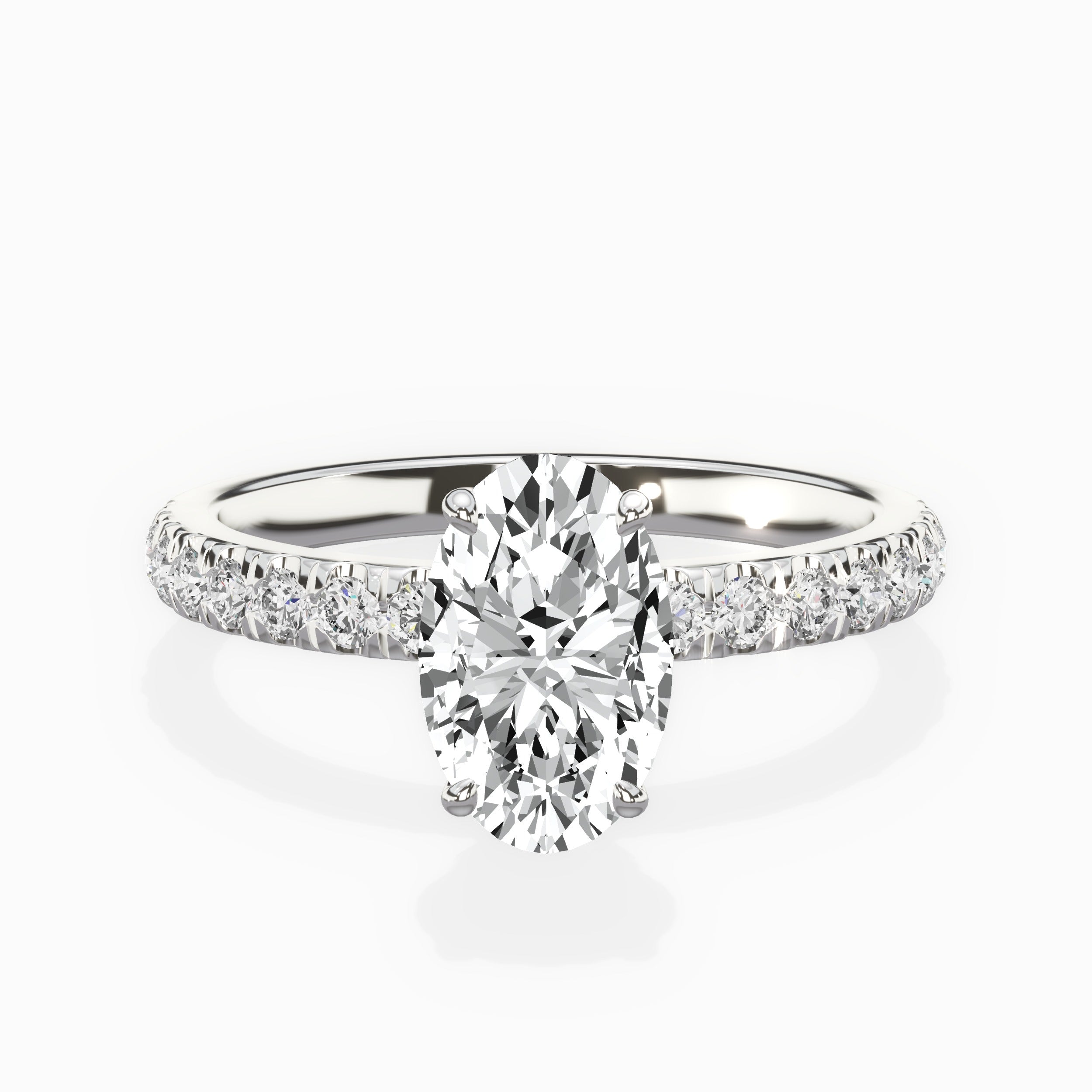 Martini Hidden Halo Engagement Ring