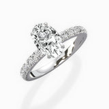 Martini Hidden Halo Engagement Ring