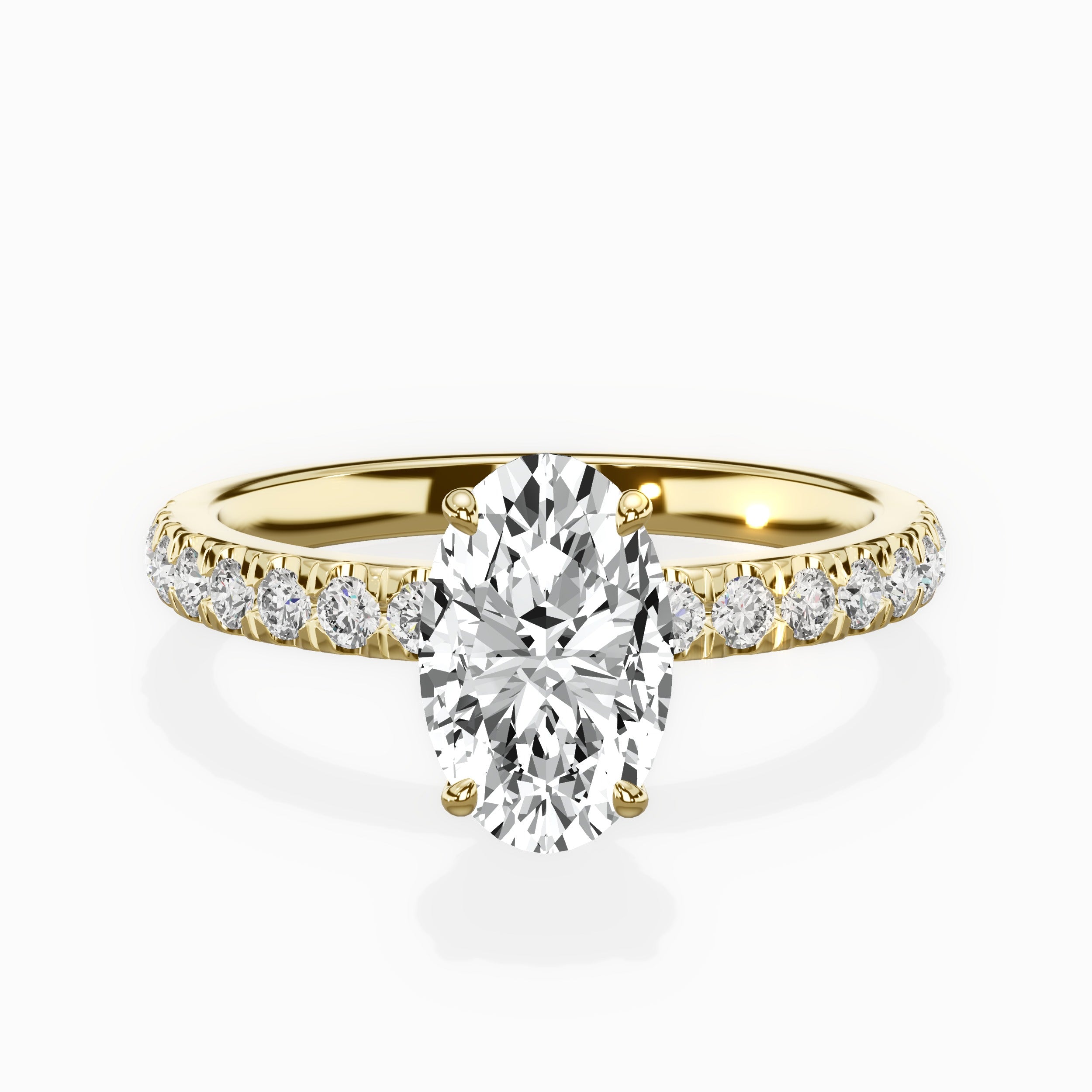Martini Hidden Halo Engagement Ring