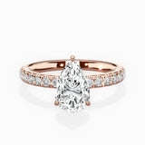 Martini Hidden Halo Engagement Ring