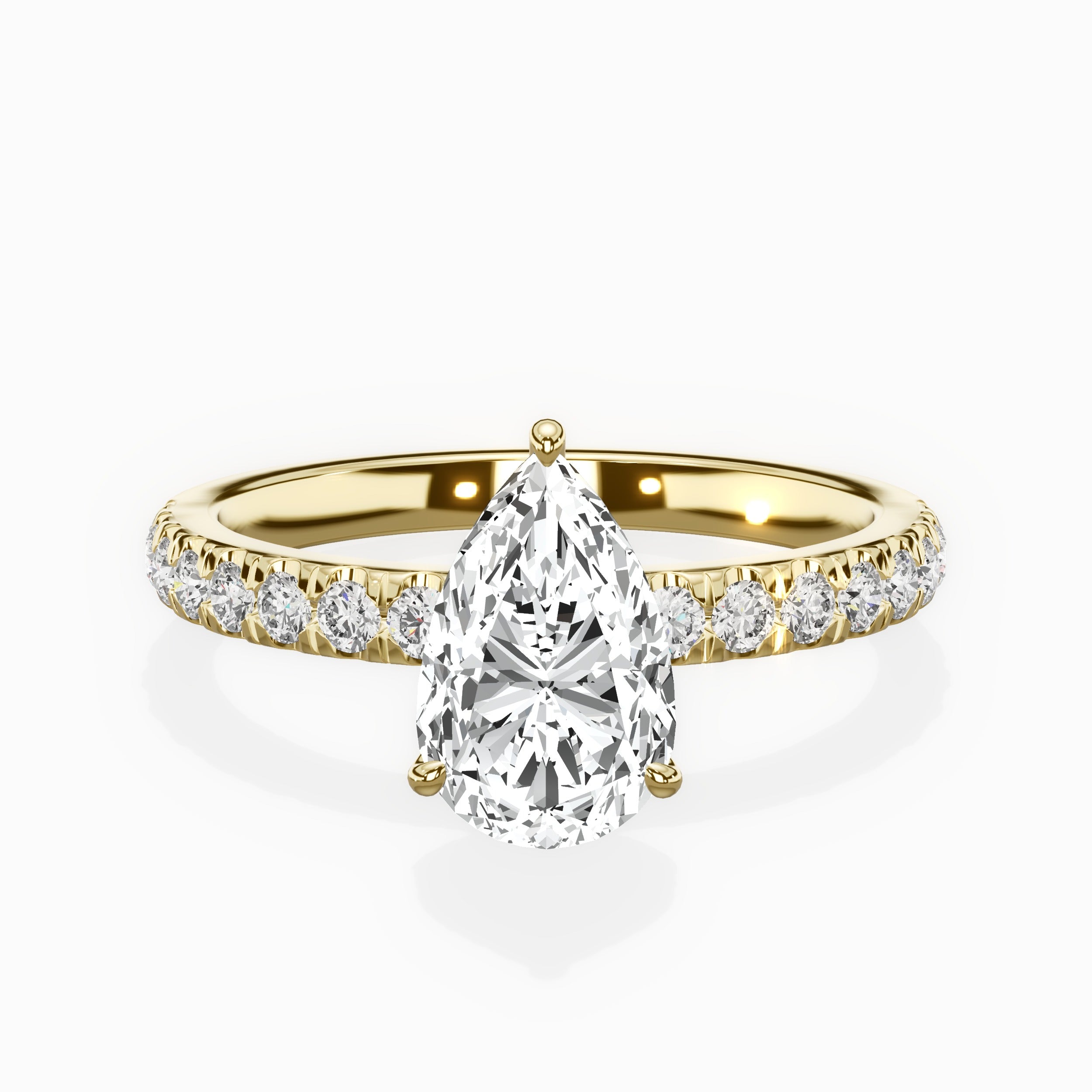 Martini Hidden Halo Engagement Ring