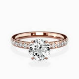 Martini Hidden Halo Engagement Ring