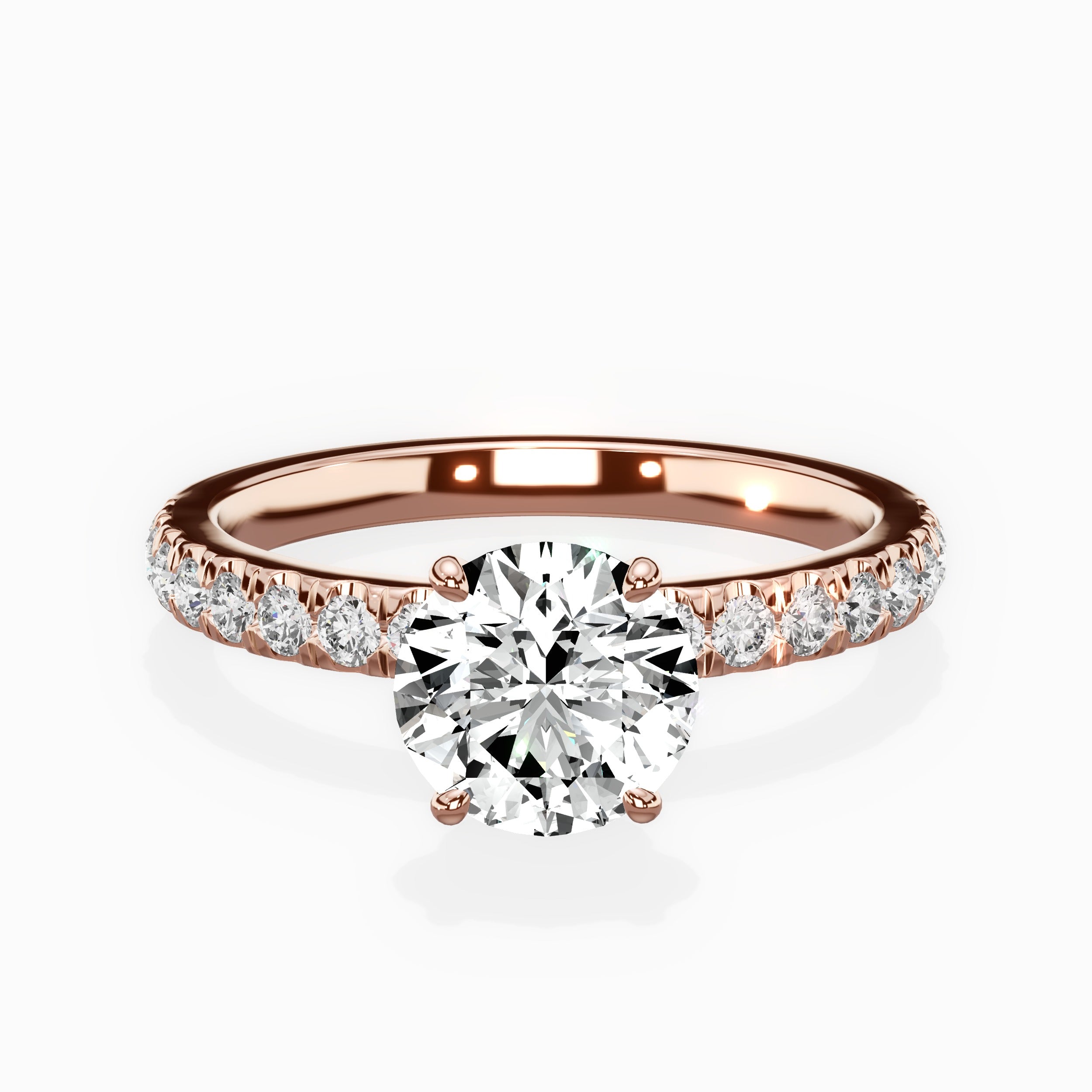 Martini Hidden Halo Engagement Ring