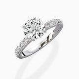 Martini Hidden Halo Engagement Ring