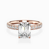 Martini Hidden Halo Engagement Ring