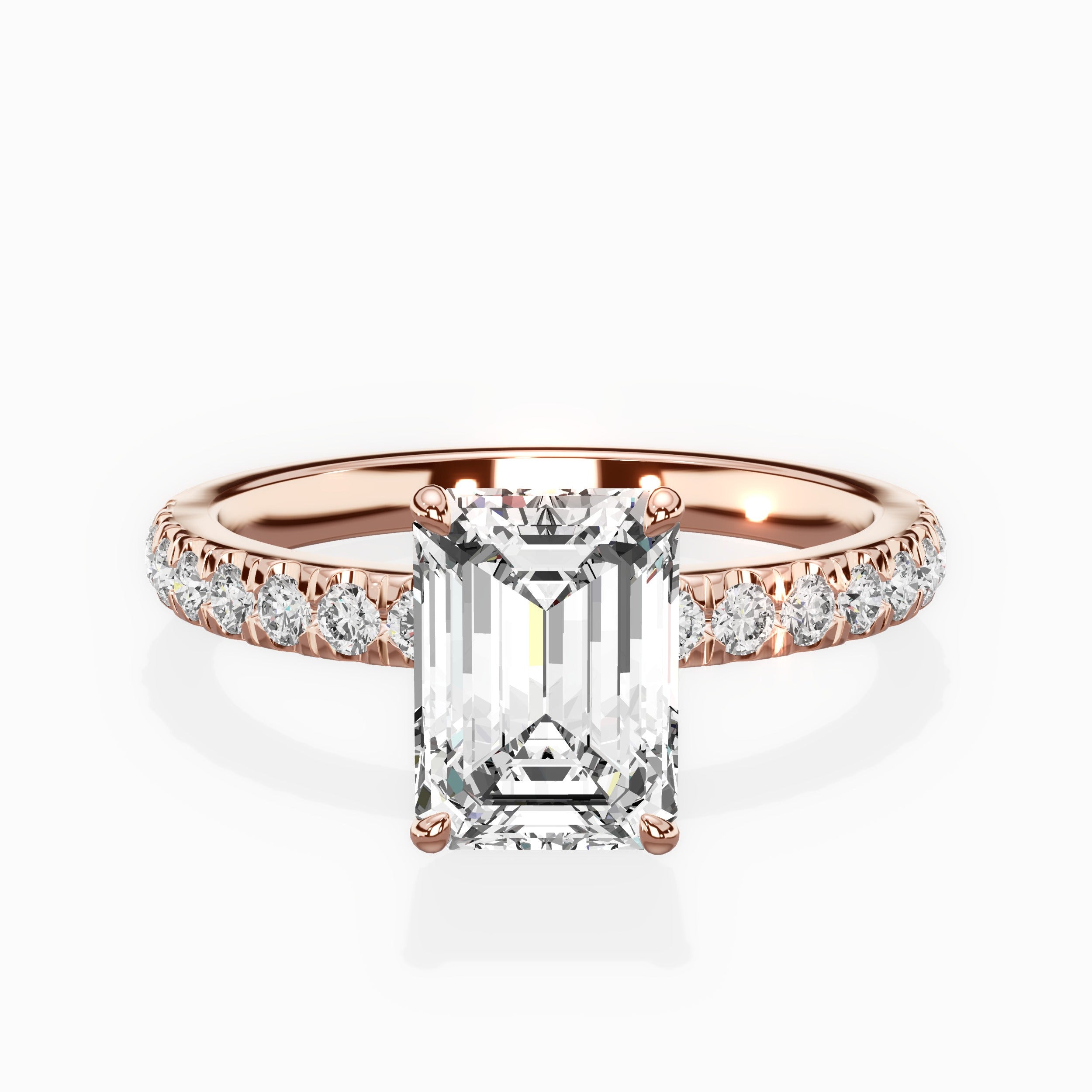 Martini Hidden Halo Engagement Ring