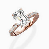 Martini Hidden Halo Engagement Ring