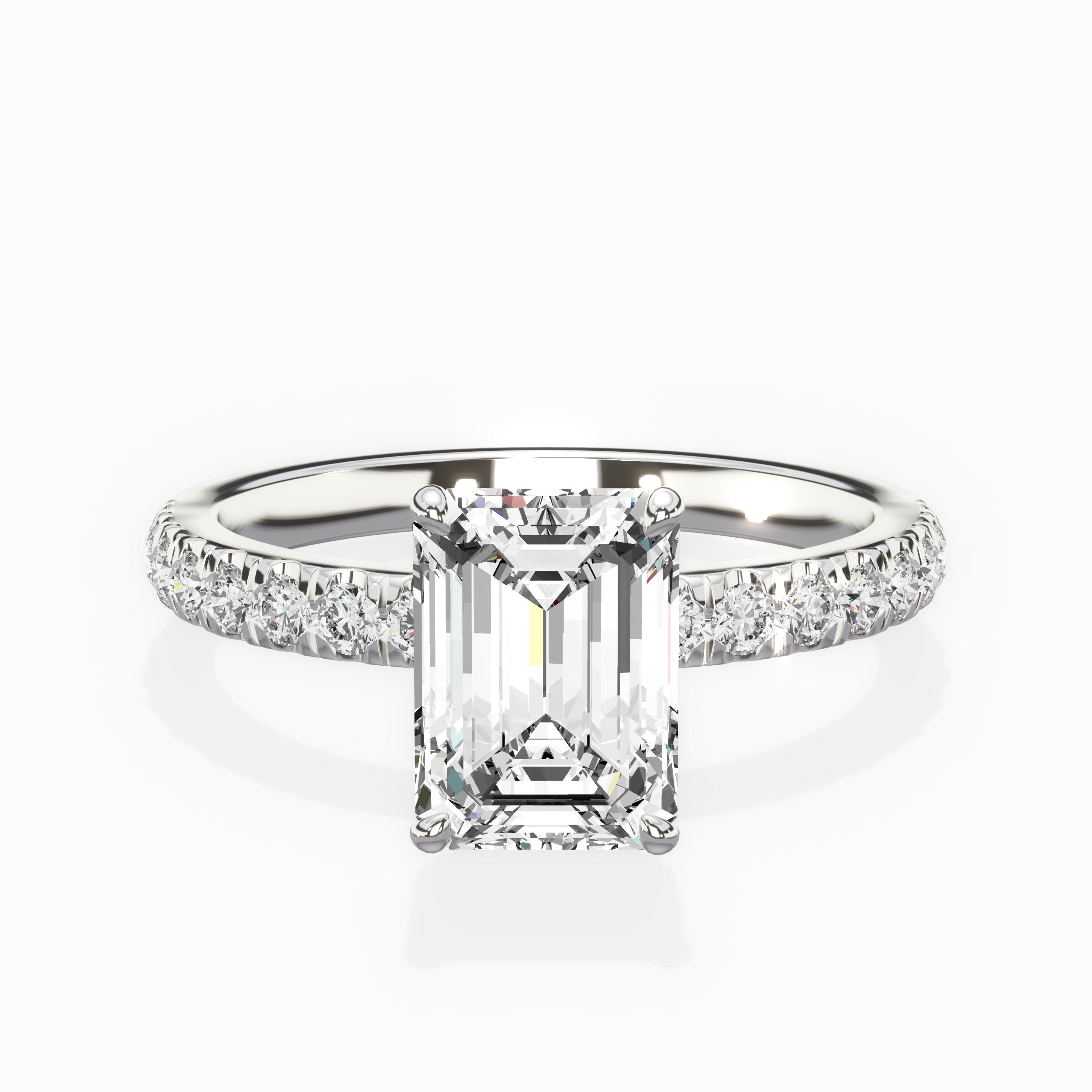 Martini Hidden Halo Engagement Ring