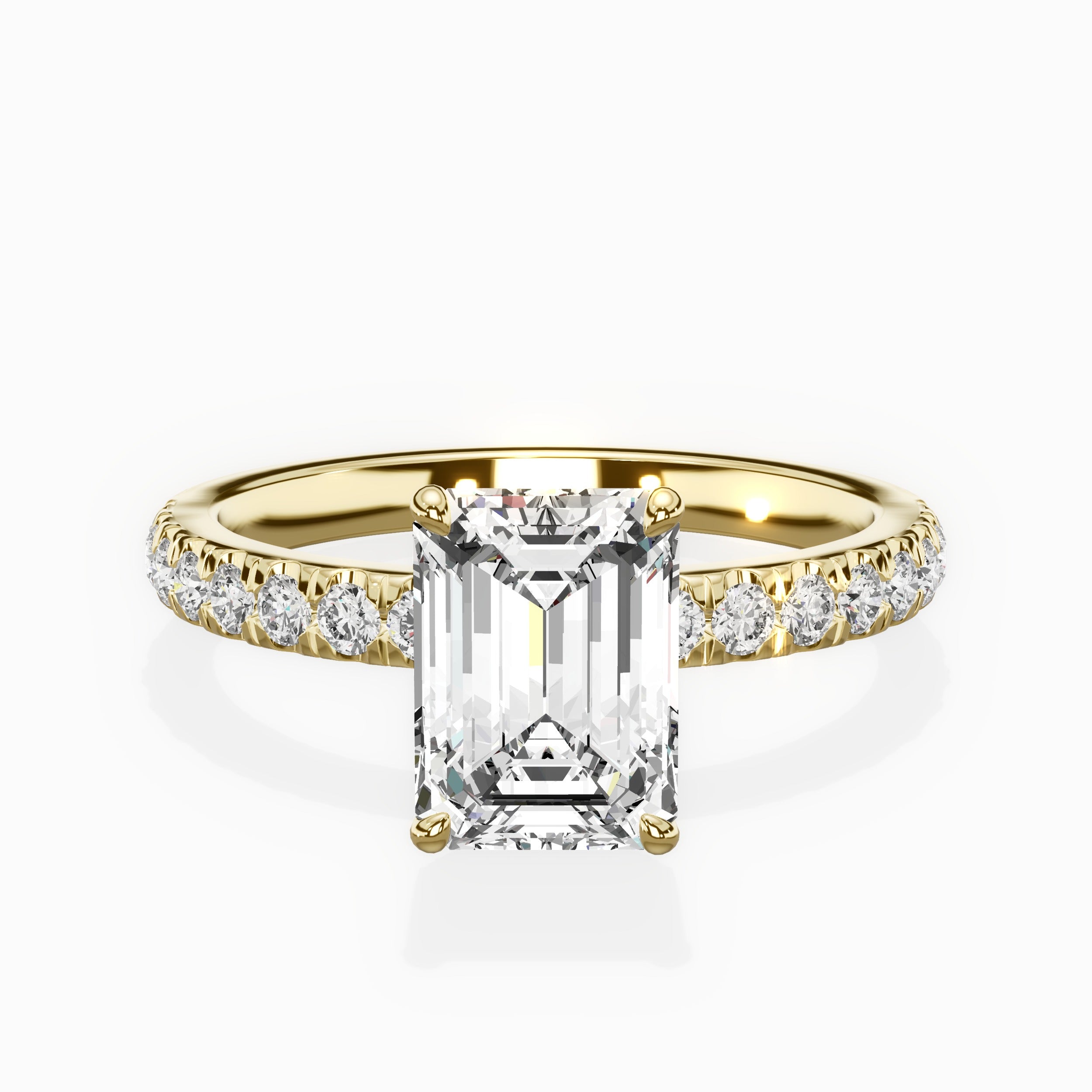 Martini Hidden Halo Engagement Ring