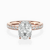 Martini Hidden Halo Engagement Ring