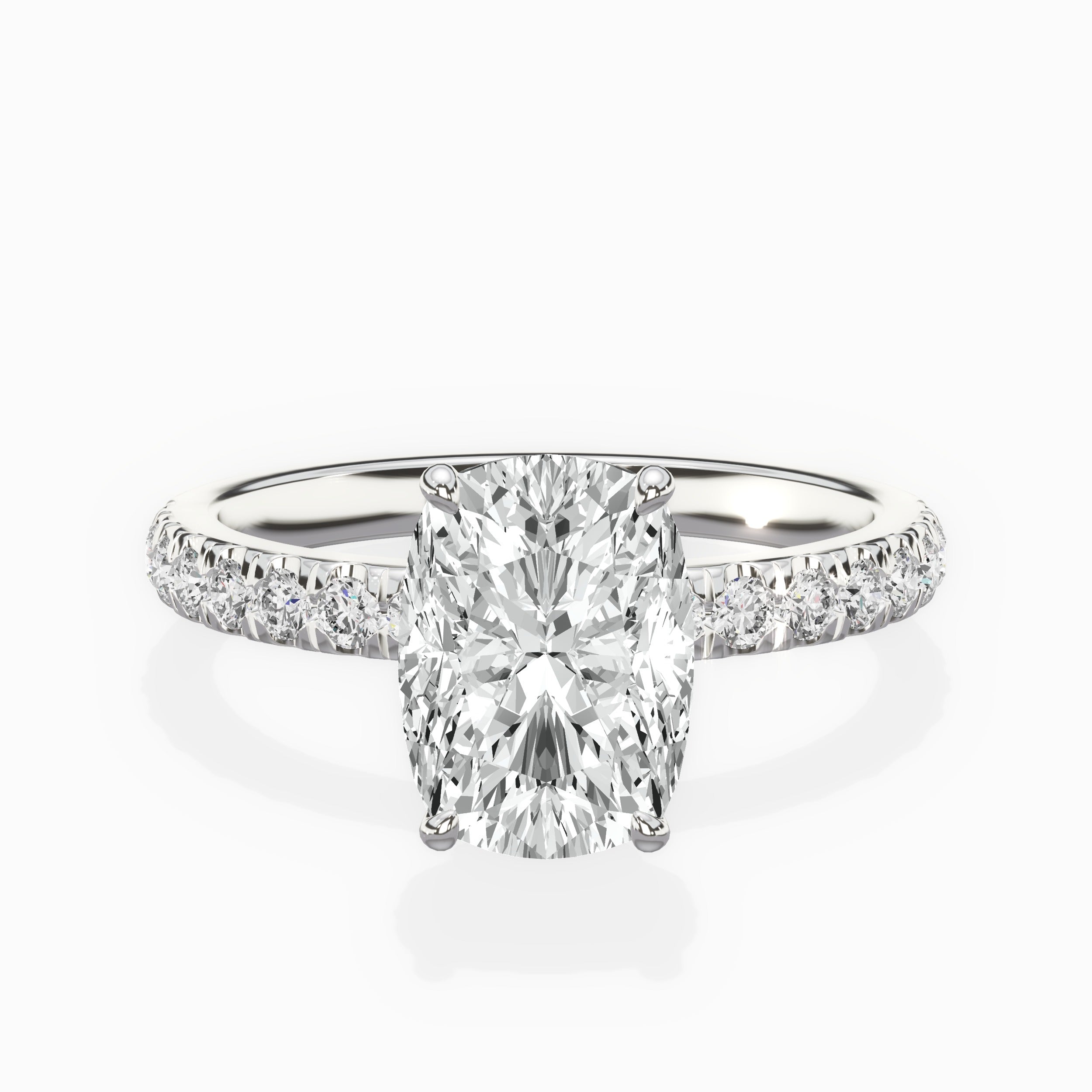 Martini Hidden Halo Engagement Ring