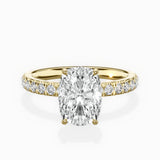 Martini Hidden Halo Engagement Ring