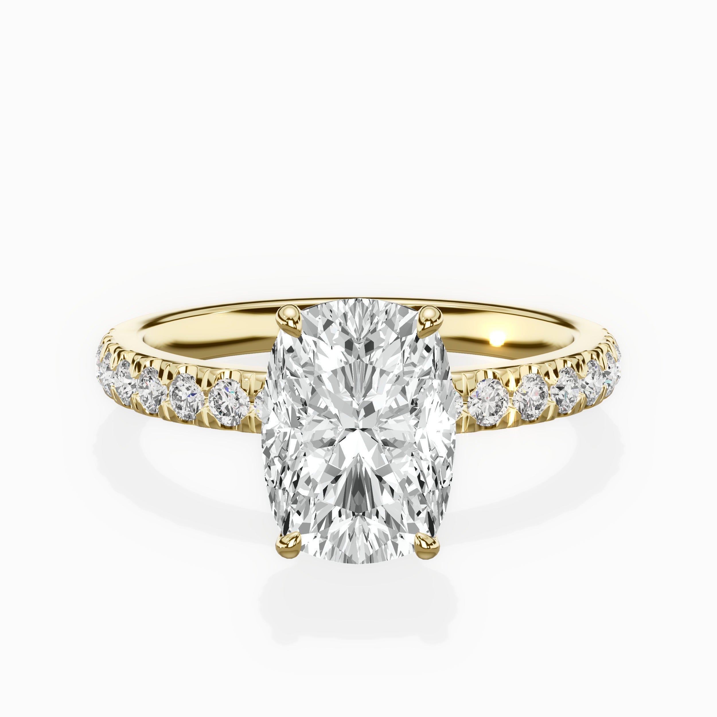 Martini Hidden Halo Engagement Ring