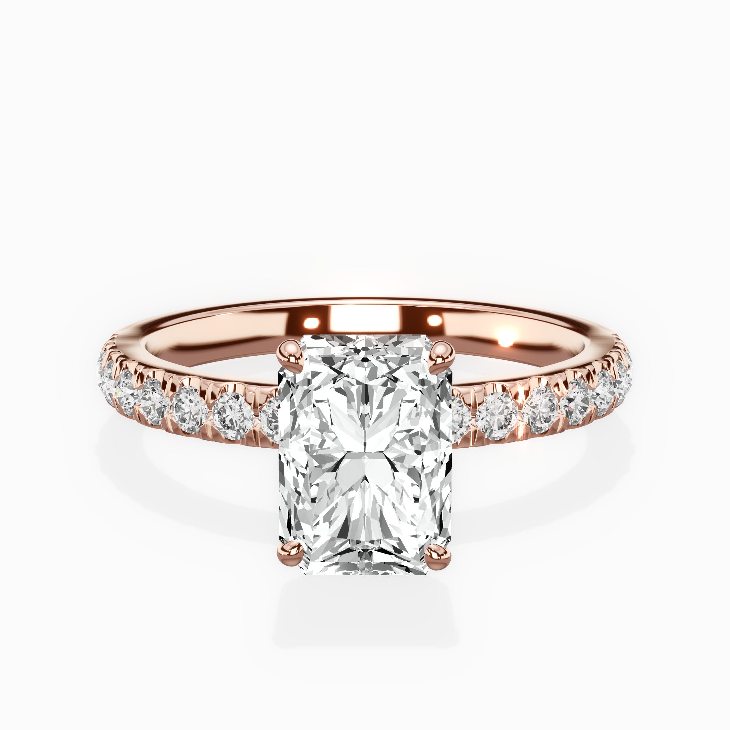 Martini Hidden Halo Engagement Ring
