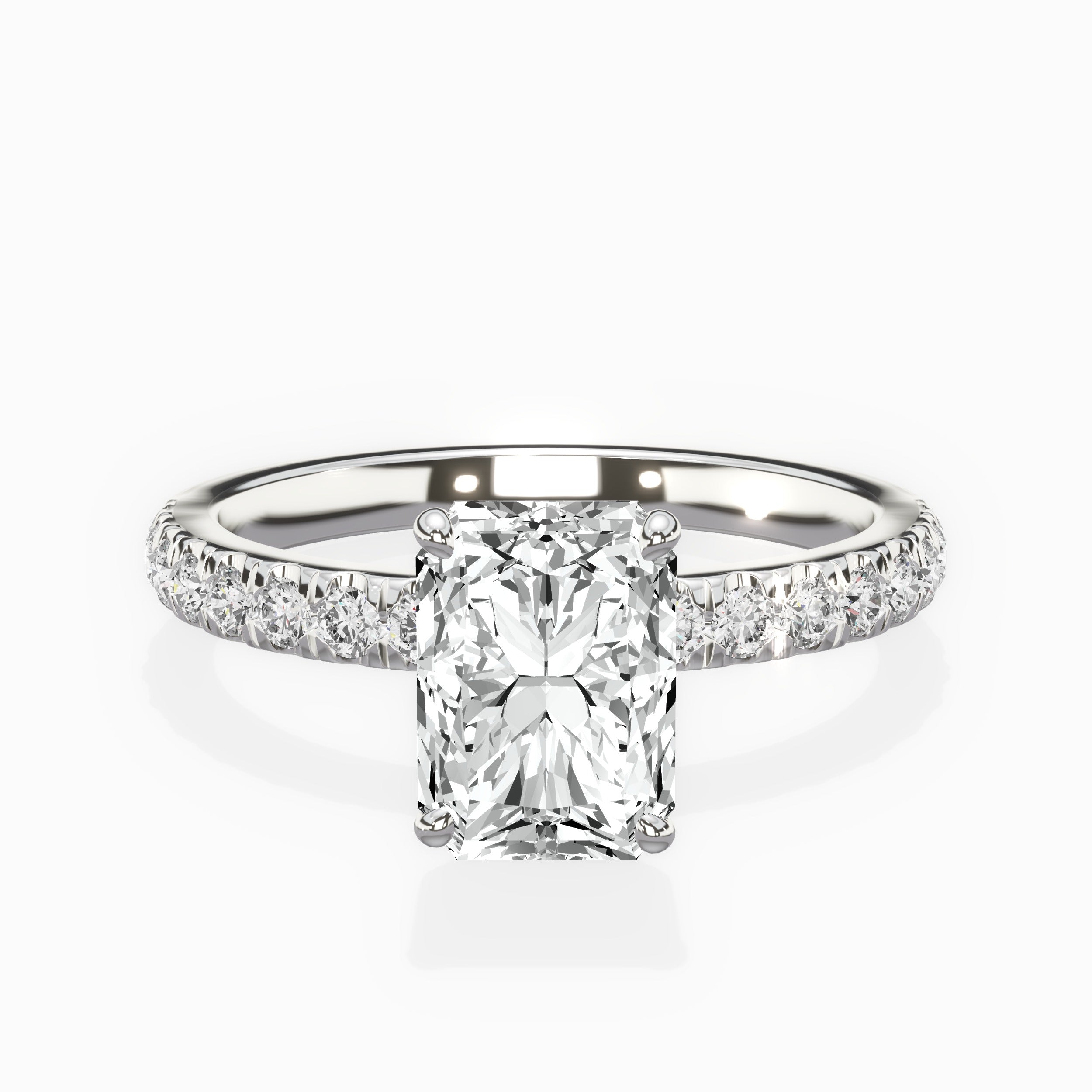 Martini Hidden Halo Engagement Ring
