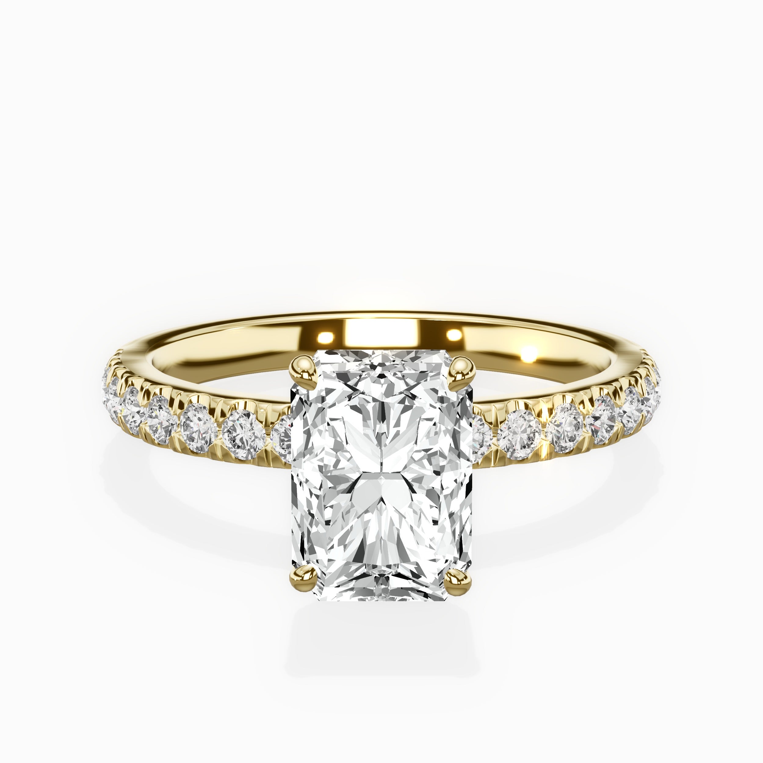 Martini Hidden Halo Engagement Ring