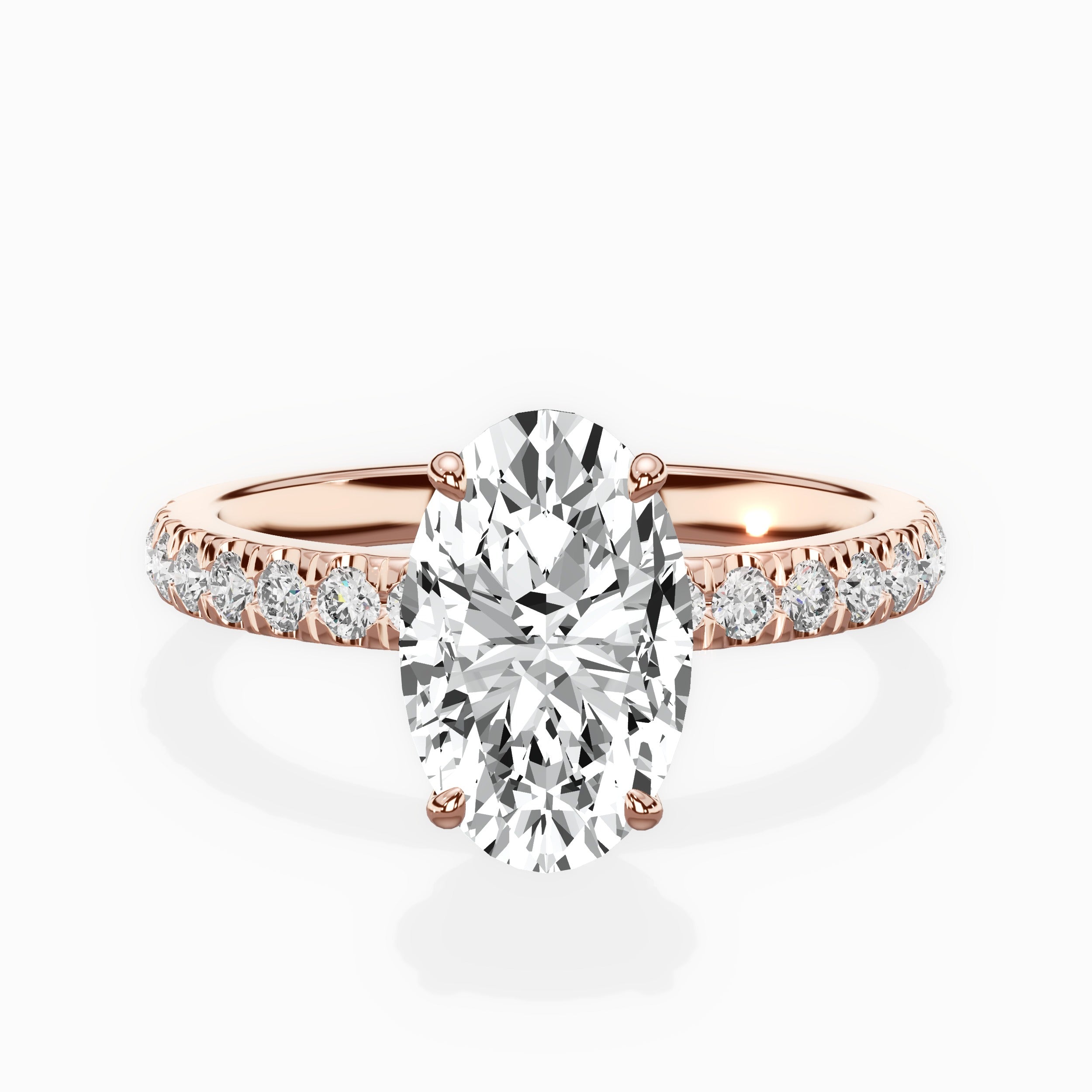 Martini Hidden Halo Engagement Ring