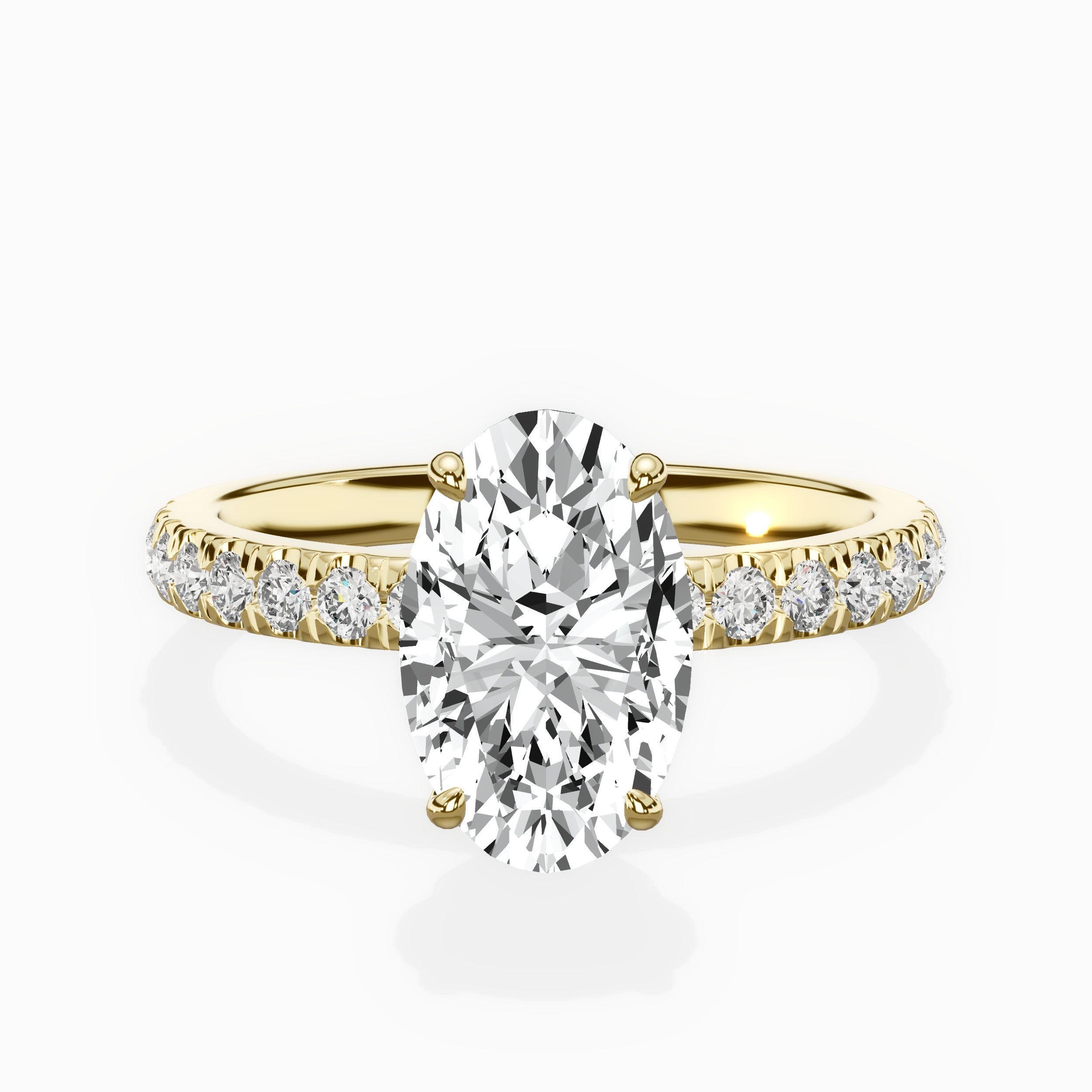 Martini Hidden Halo Engagement Ring