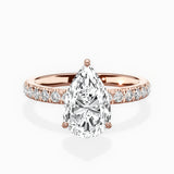 Martini Hidden Halo Engagement Ring