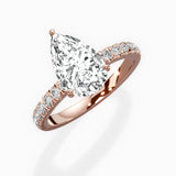 Martini Hidden Halo Engagement Ring