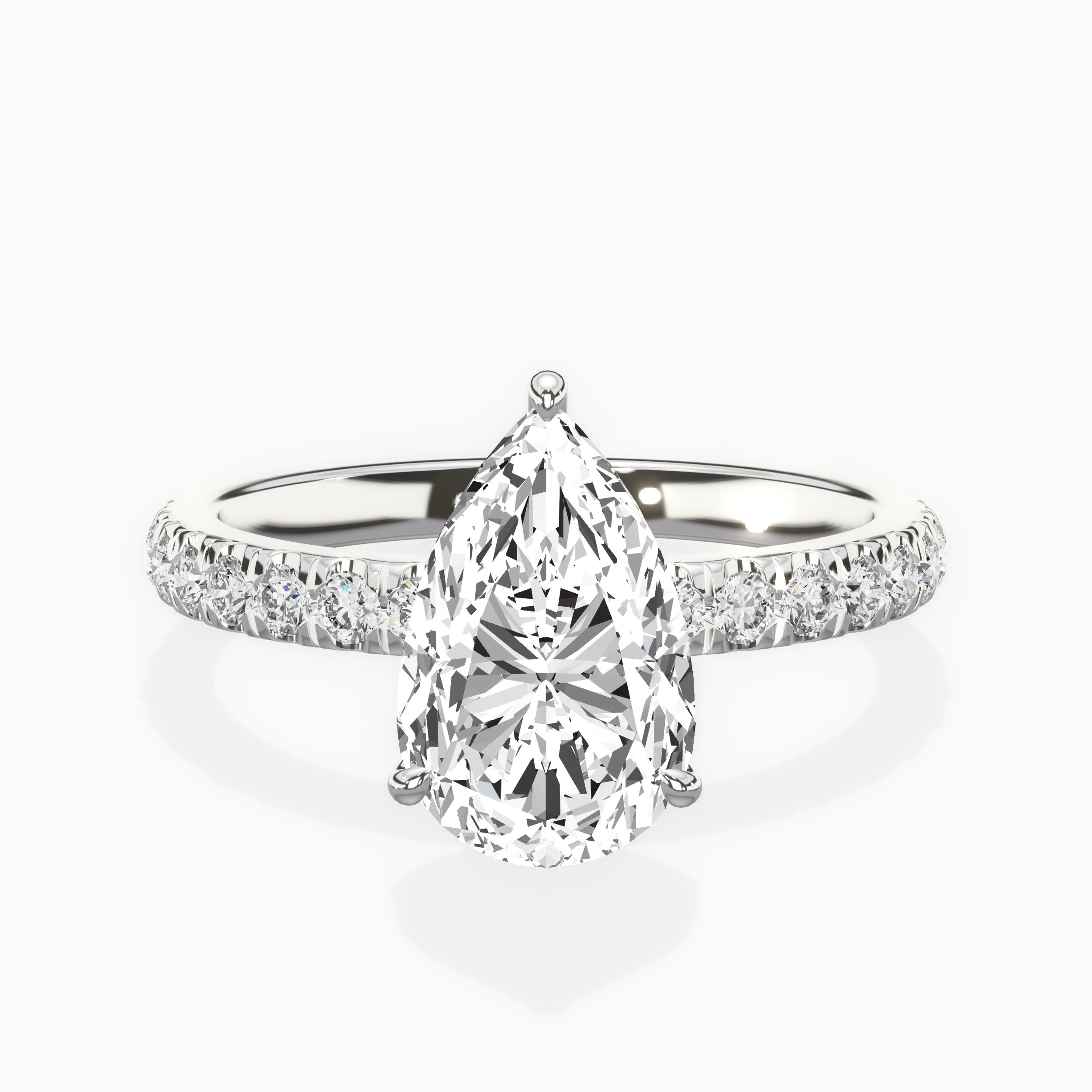 Martini Hidden Halo Engagement Ring