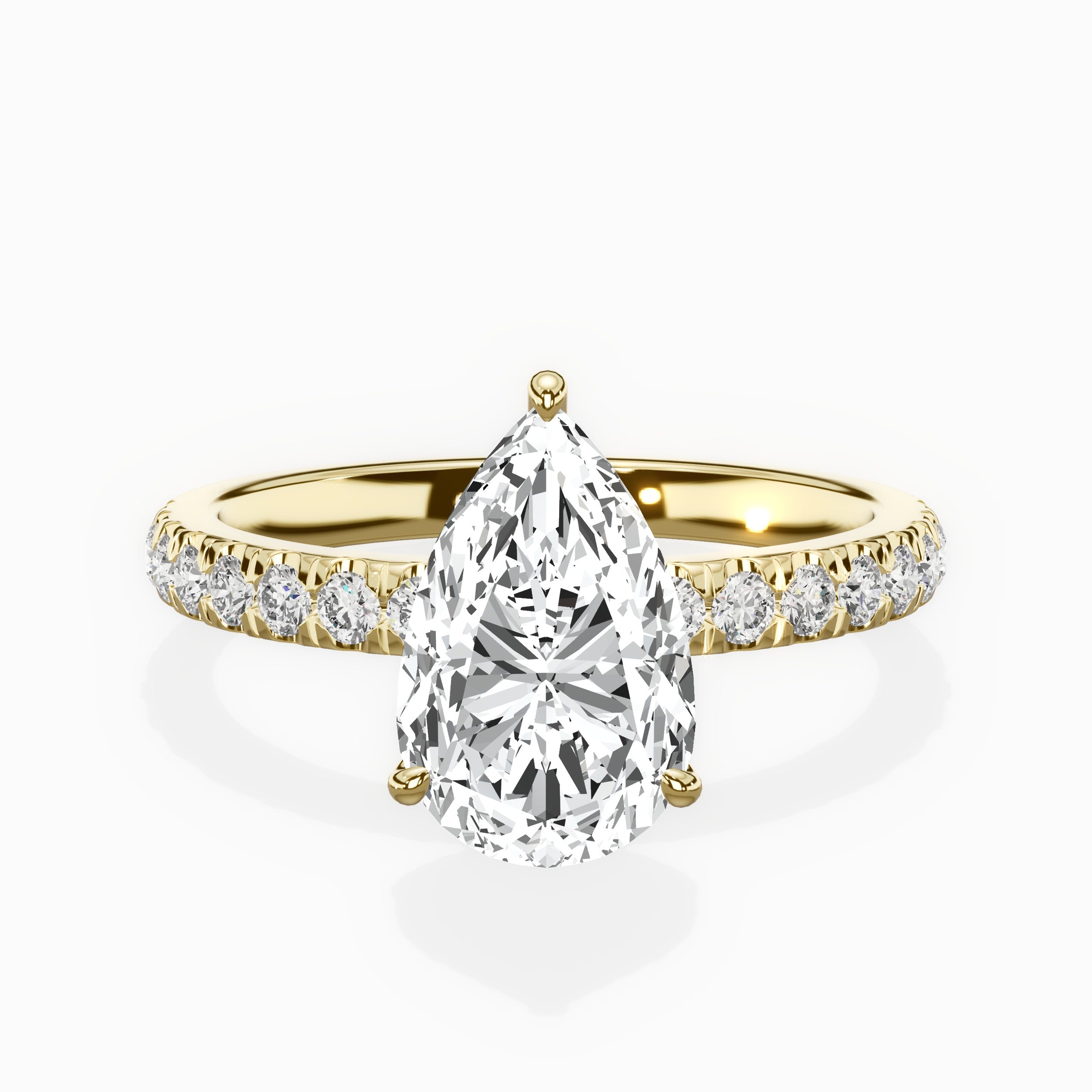 Martini Hidden Halo Engagement Ring
