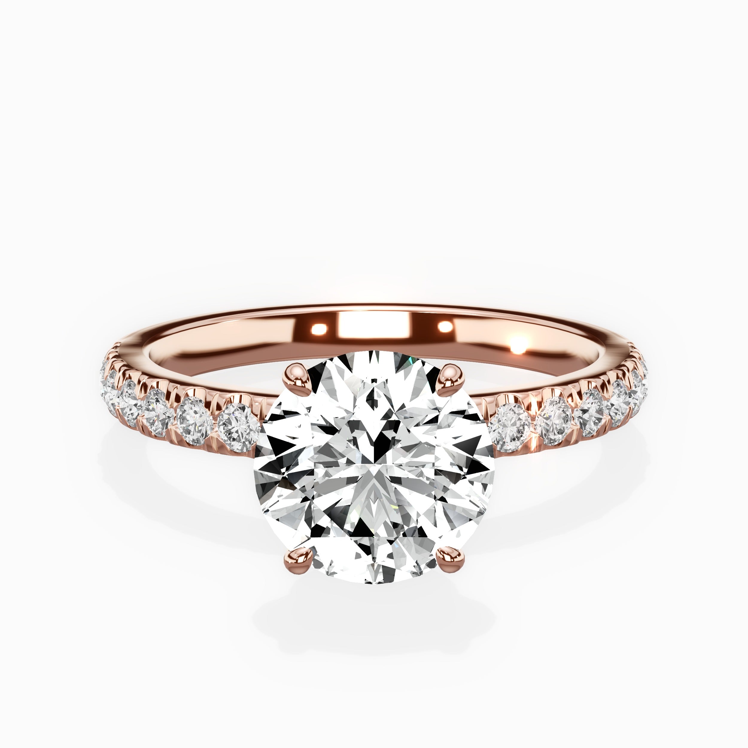 Martini Hidden Halo Engagement Ring