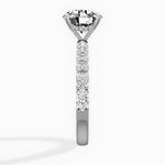 Martini Hidden Halo Round Engagement Ring in White Gold