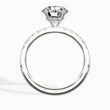 Martini Hidden Halo Round Engagement Ring in White Gold