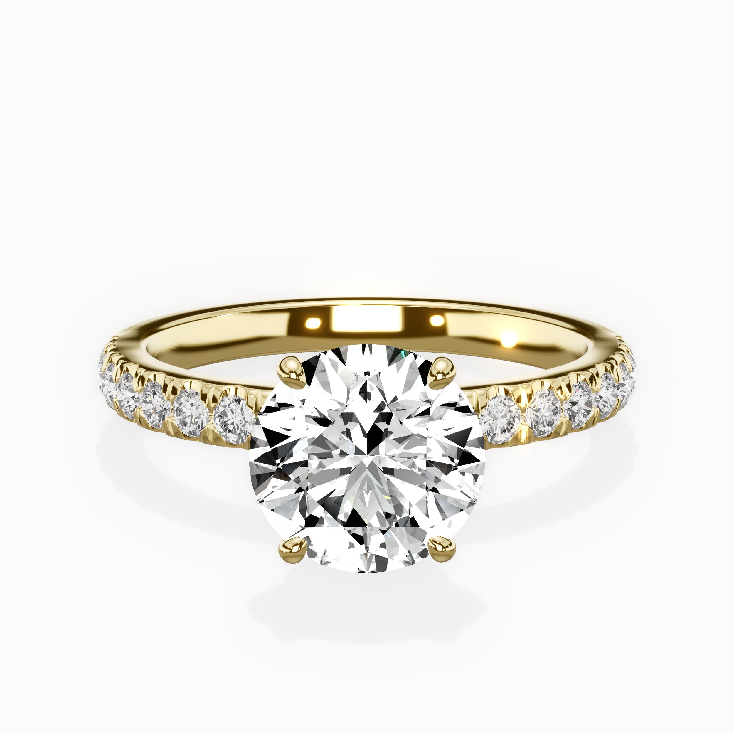 Martini Hidden Halo Engagement Ring