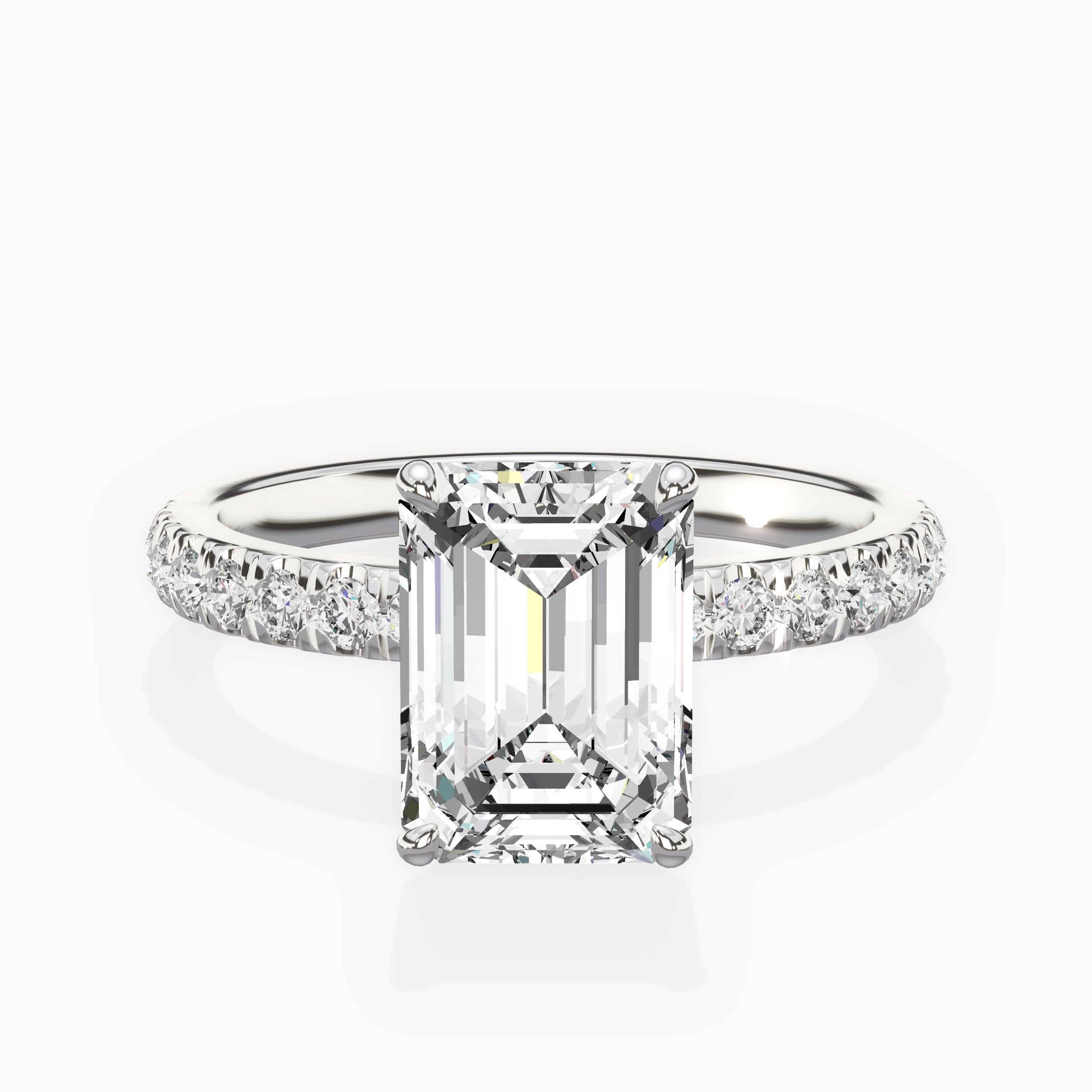 Martini Hidden Halo Engagement Ring