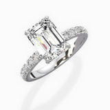 Martini Hidden Halo Engagement Ring