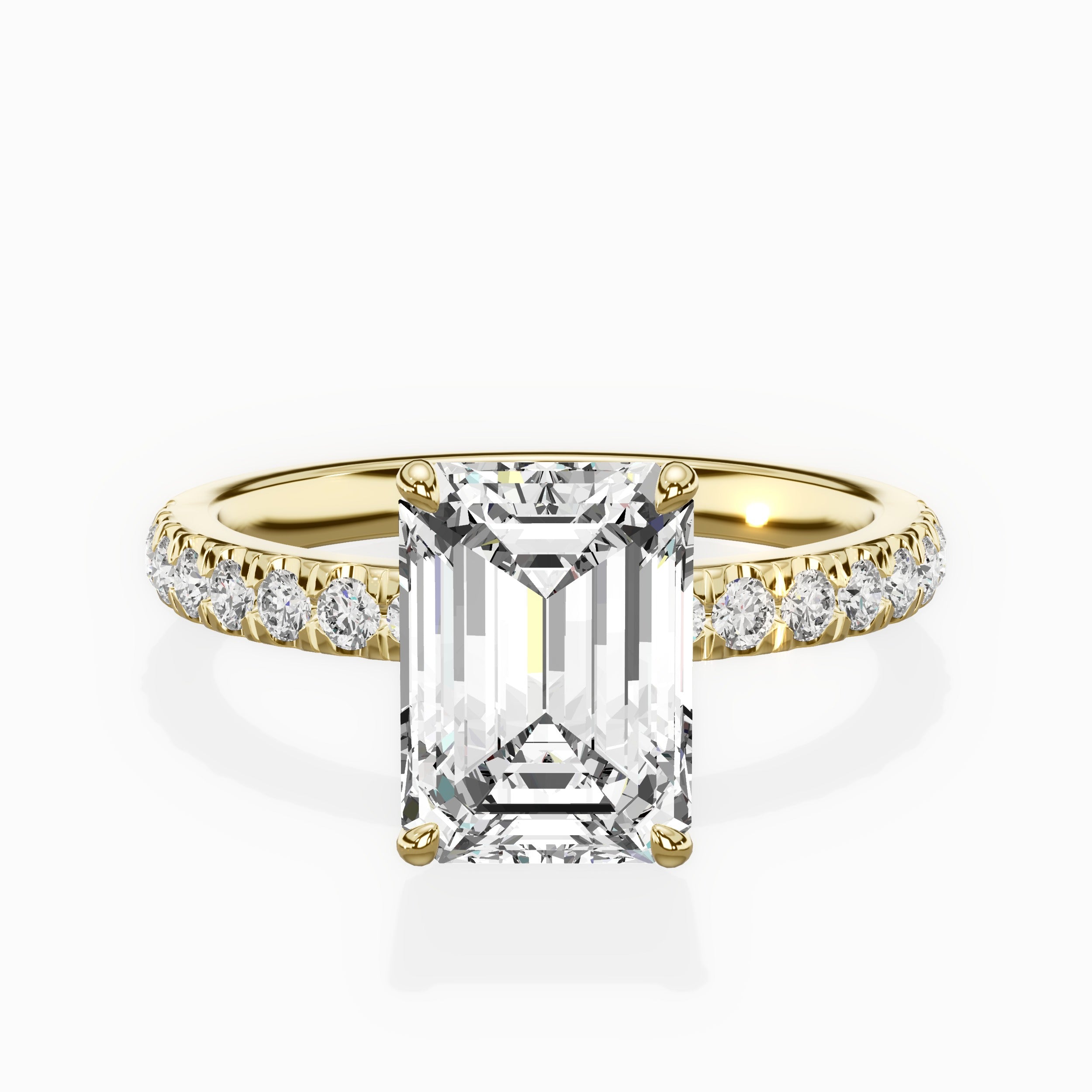 Martini Hidden Halo Engagement Ring